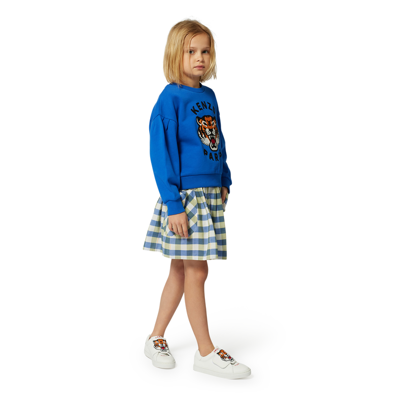 Falda de algodón con cuadros KENZO KIDS 
                    NIÑA