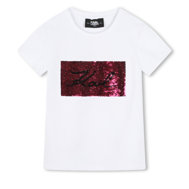 Camiseta con lentejuelas KARL LARGERFELD KIDS 
                    NIÑA