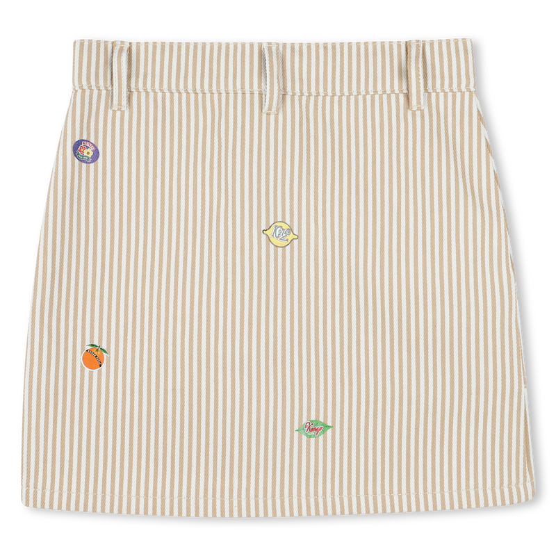 Falda de algodón con insignias KENZO KIDS 
                    NIÑA