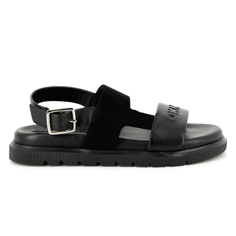 Sandalias de cuero con hebilla DKNY 
                    NIÑA